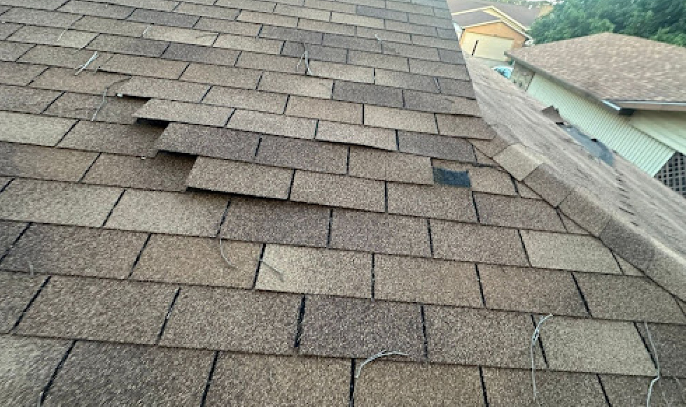 Wind damage roof repair